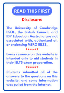 Mero IELTS Disclosure